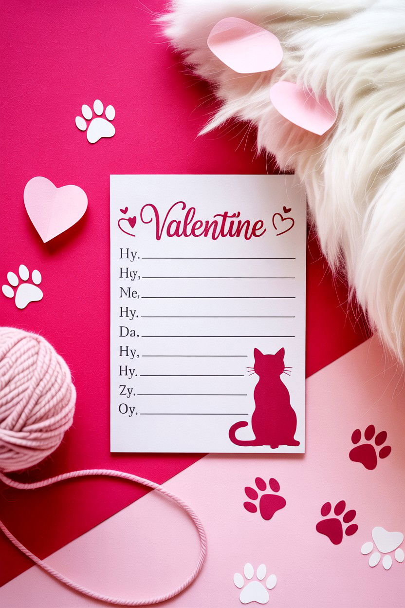 Cat Valentine Note - 25 Valentine's Day Puns