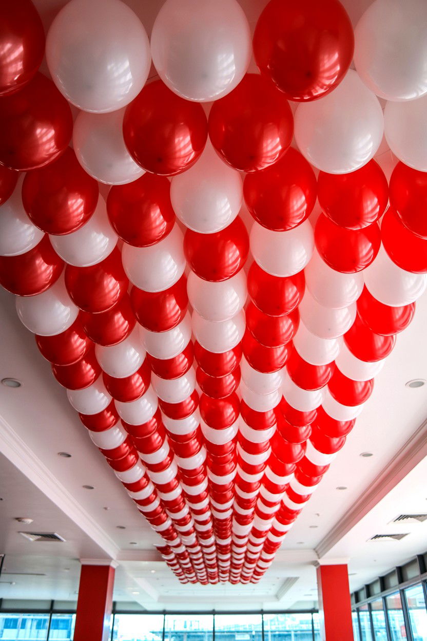Ceiling LED Balloon Cover - 25 Valentine's Day LED Balloon Ideas