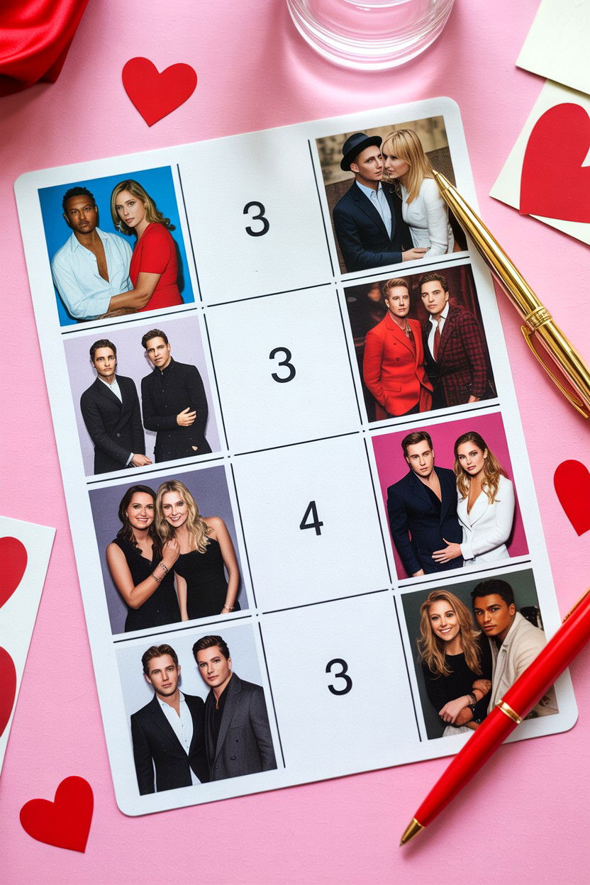 Celebrity couple matching game - 25 Valentine's Day Guessing Games