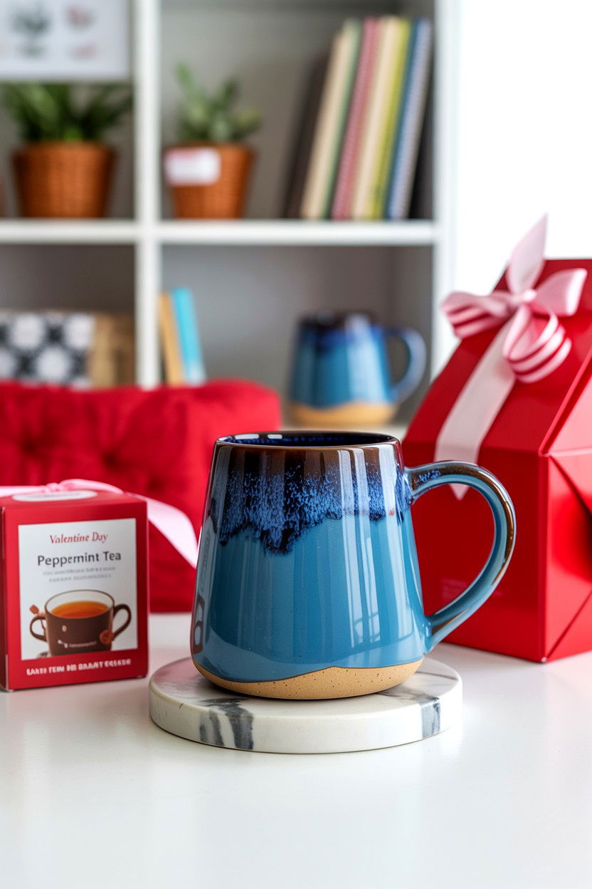 Ceramic Mug Tea Set - 25 Valentine's Day Tea Gift Basket Ideas