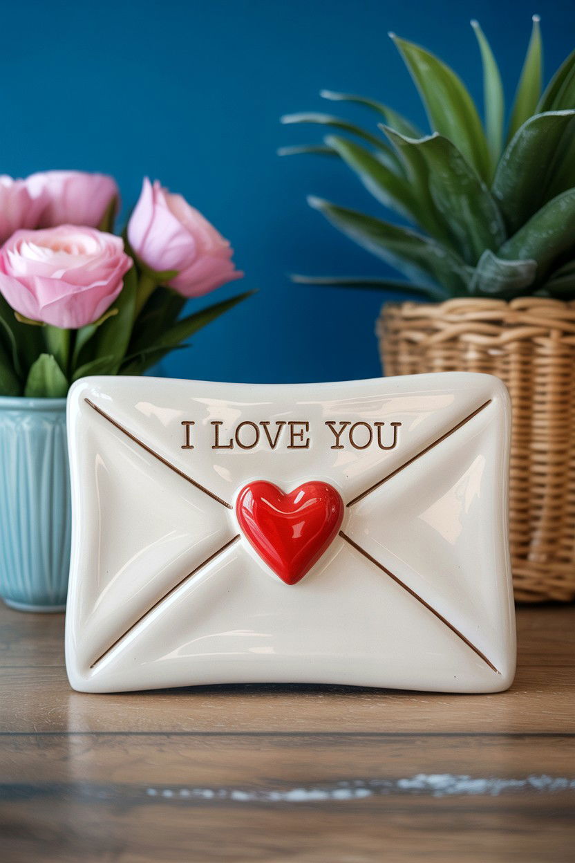 Ceramic love letter plaque - 25 Valentine's Day Pottery Class Ideas