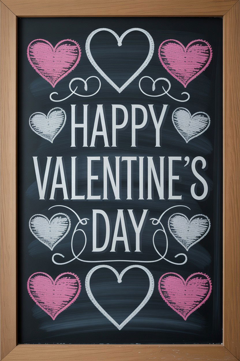Chalkboard Message Board - 25 Valentine's Day Photo Booth Ideas