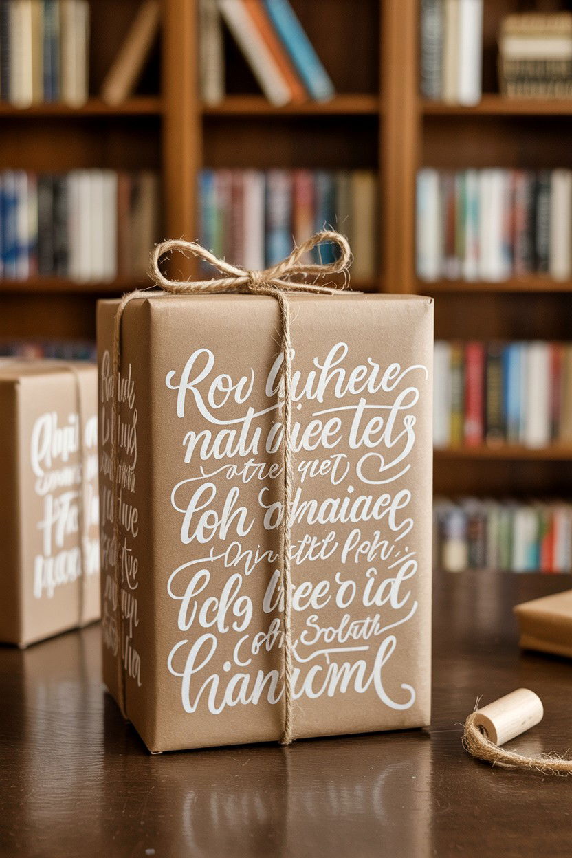 Chalkboard Paint Pen - 25 Valentine's Day Kraft Paper Wrap Ideas
