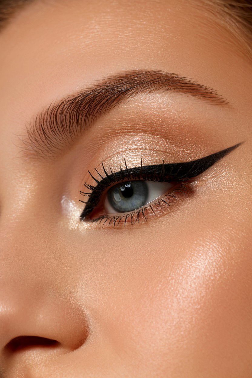 Champagne Eye Makeup - 25 Valentine's Day Eye Makeup Ideas