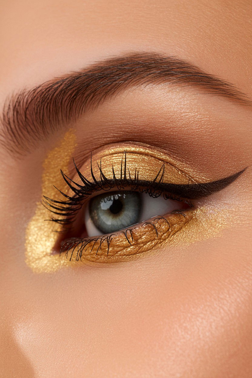Champagne Gold Shimmer - 25 Valentine's Day Doe Eye Makeup