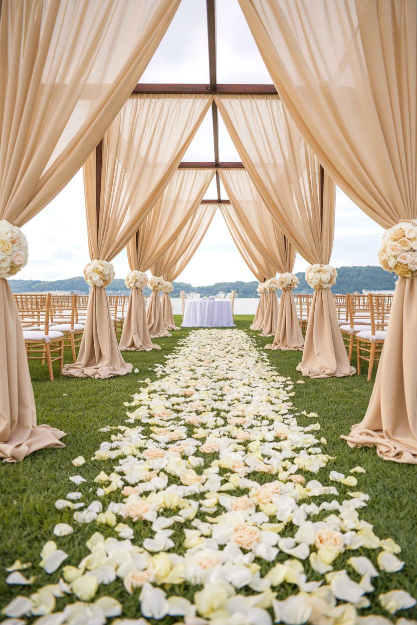 Champagne and Ivory Wedding - 25 Valentine's Day Wedding Color Ideas