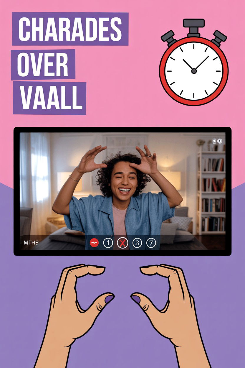 Charades Over Video Call - 25 Long Distance Valentine's Day Game Night Ideas