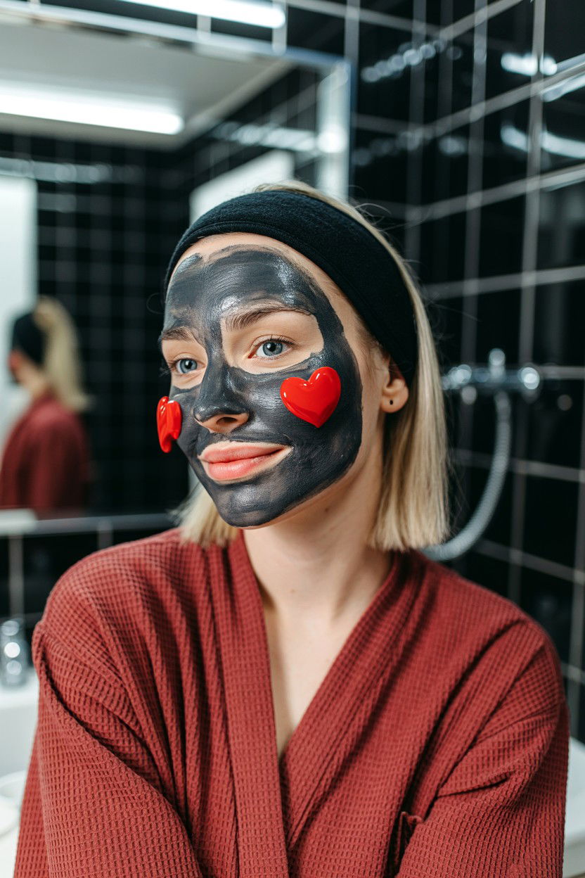 Charcoal Heart Mask - 25 Valentine's Day Face Mask Ideas