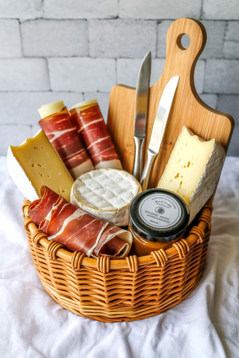 Charcuterie Gift Basket - 25 Valentine's Day Luxury Gift Basket Ideas