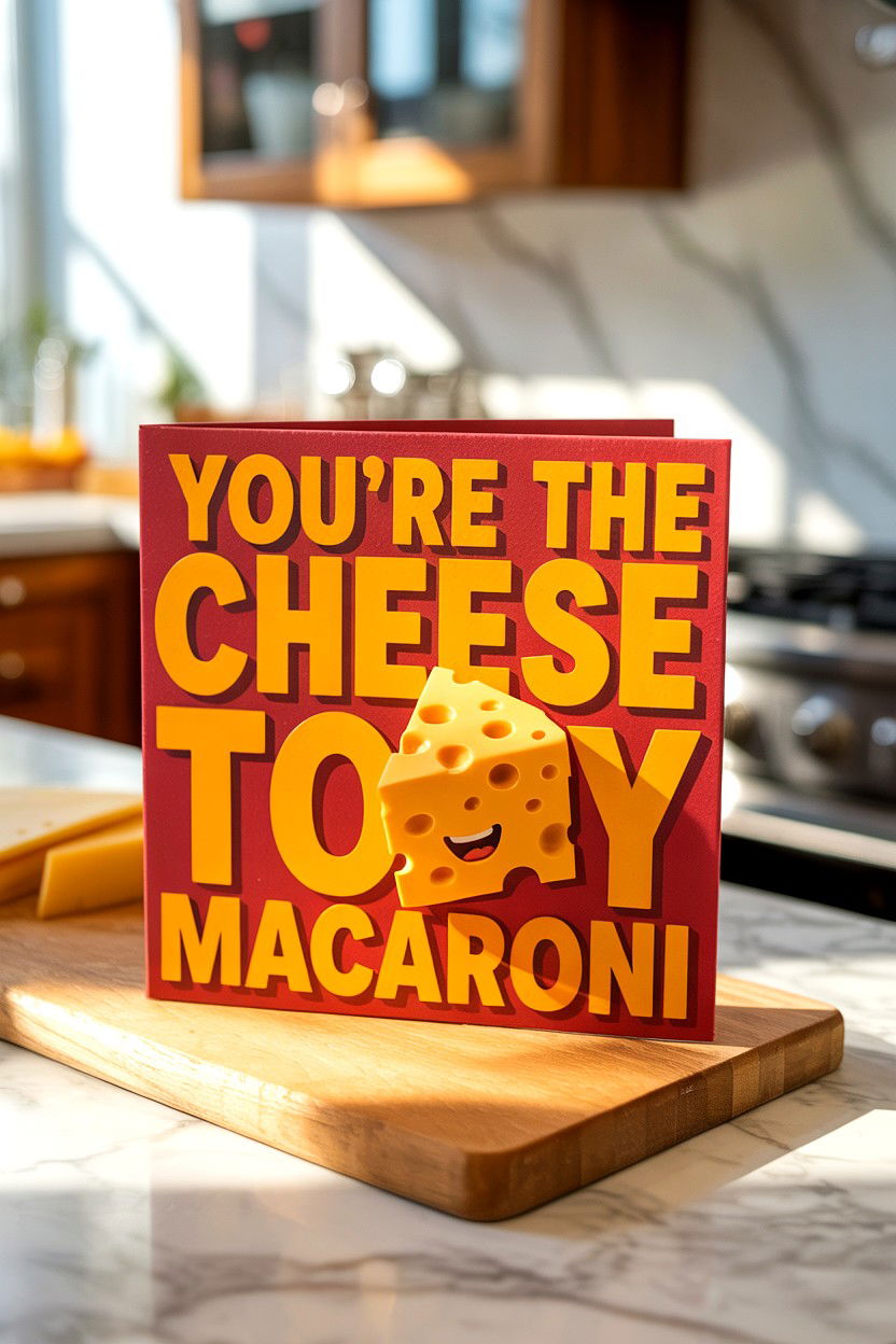 Cheese Valentine Card - 25 Funny Valentine's Day Card Ideas