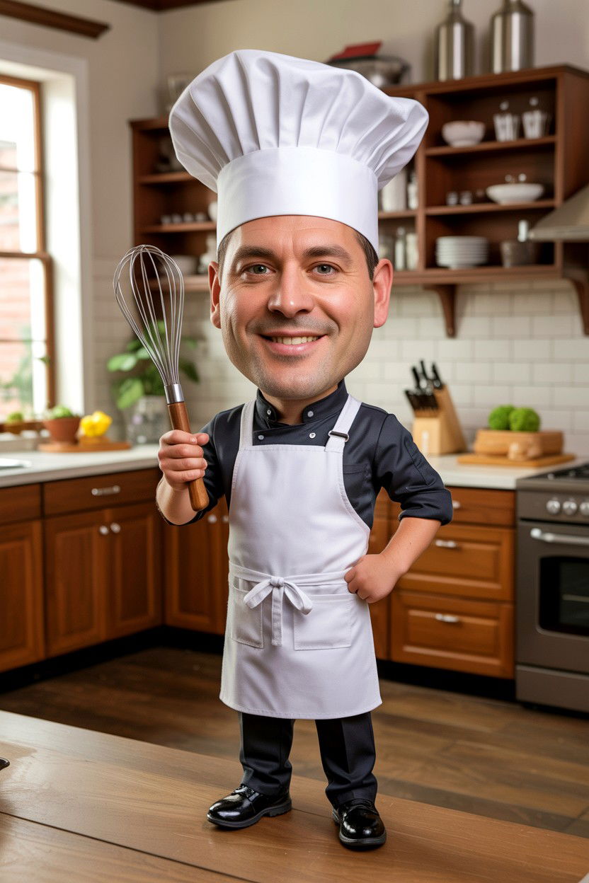 Chef Theme Caricature - 25 Valentine's Day Caricature Gift Ideas