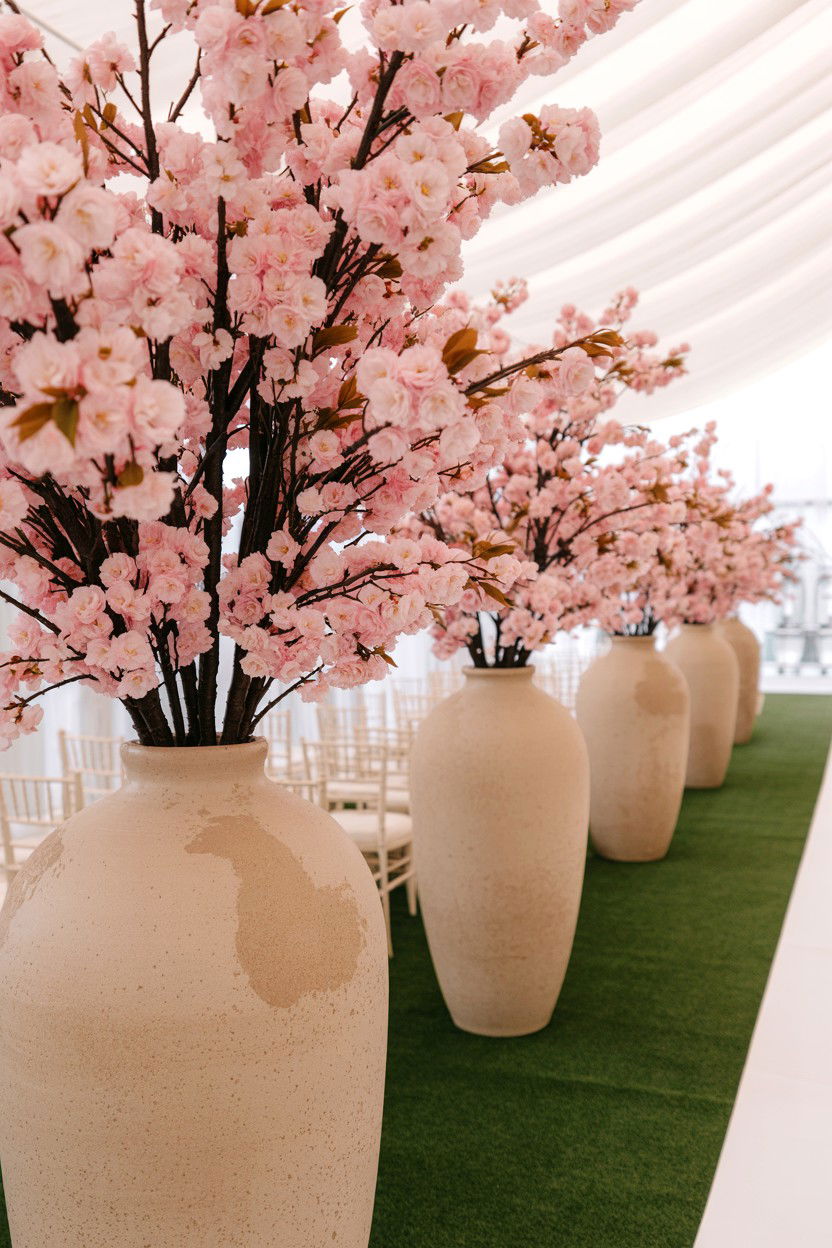 Cherry Blossom Decor - 25 Valentine's Day Wedding Flower Ideas