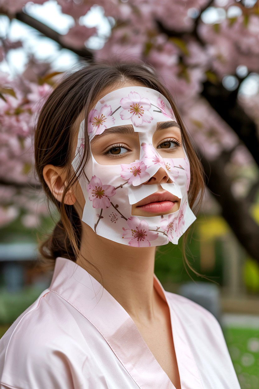 Cherry Blossom Mask - 25 Valentine's Day Face Mask Ideas