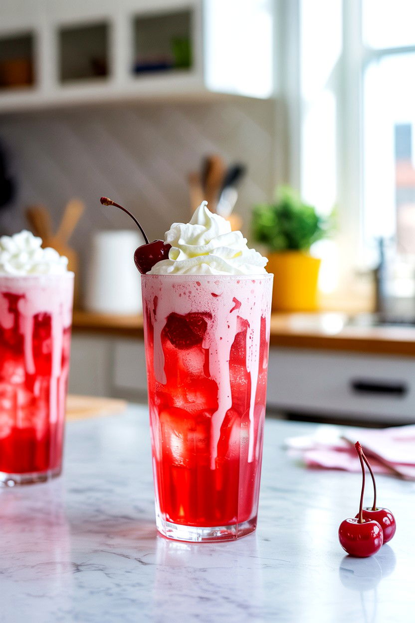 Cherry Italian Soda - 25 Valentine's Day Pink Drink Ideas