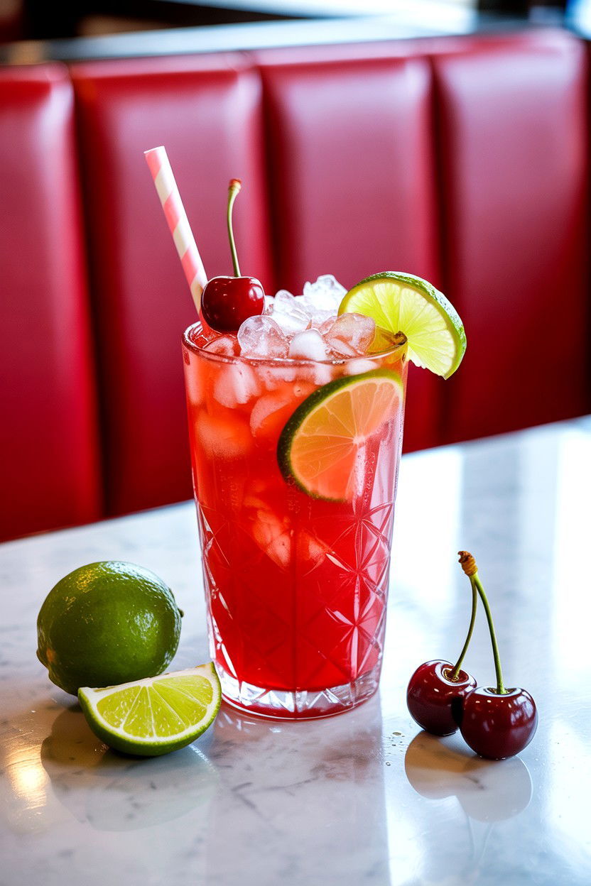 Cherry Limeade - 25 Valentine's Day Red Drink Ideas