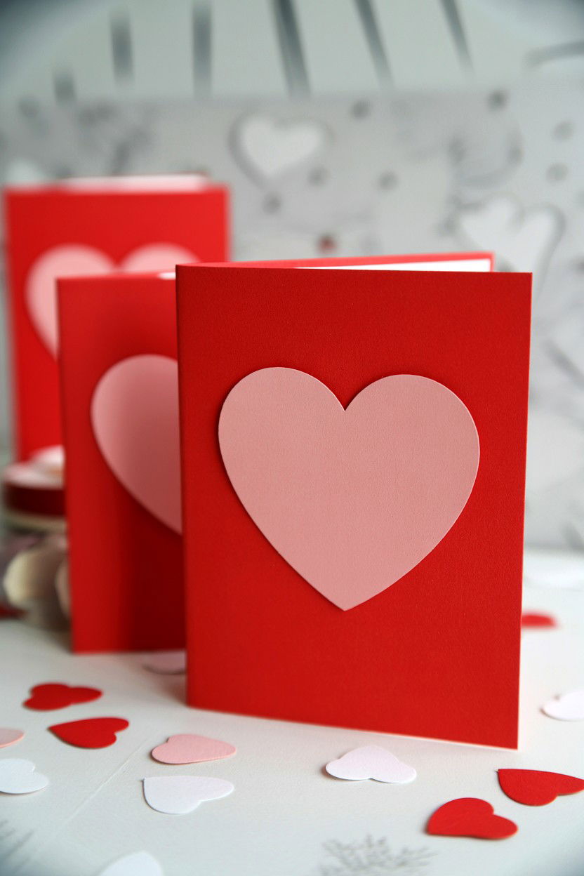 Cherry Red Heart Cards - 25 Valentine's Day Stationery Ideas