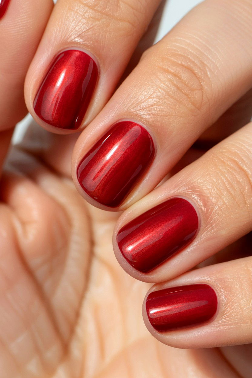 Cherry Red Velvet Nails - 25 Cherry Valentine's Day Nail Ideas