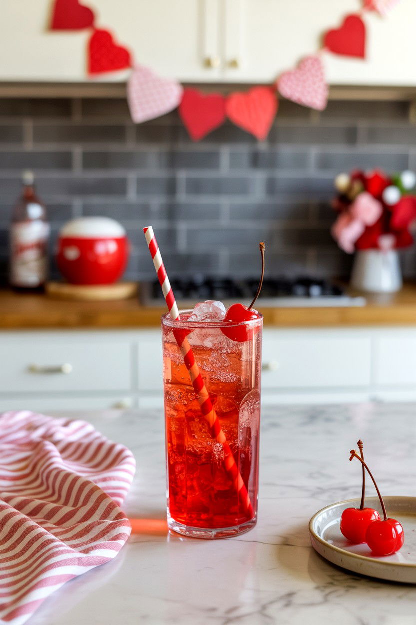Cherry Shirley Temple - 25 Valentine's Day Red Drink Ideas