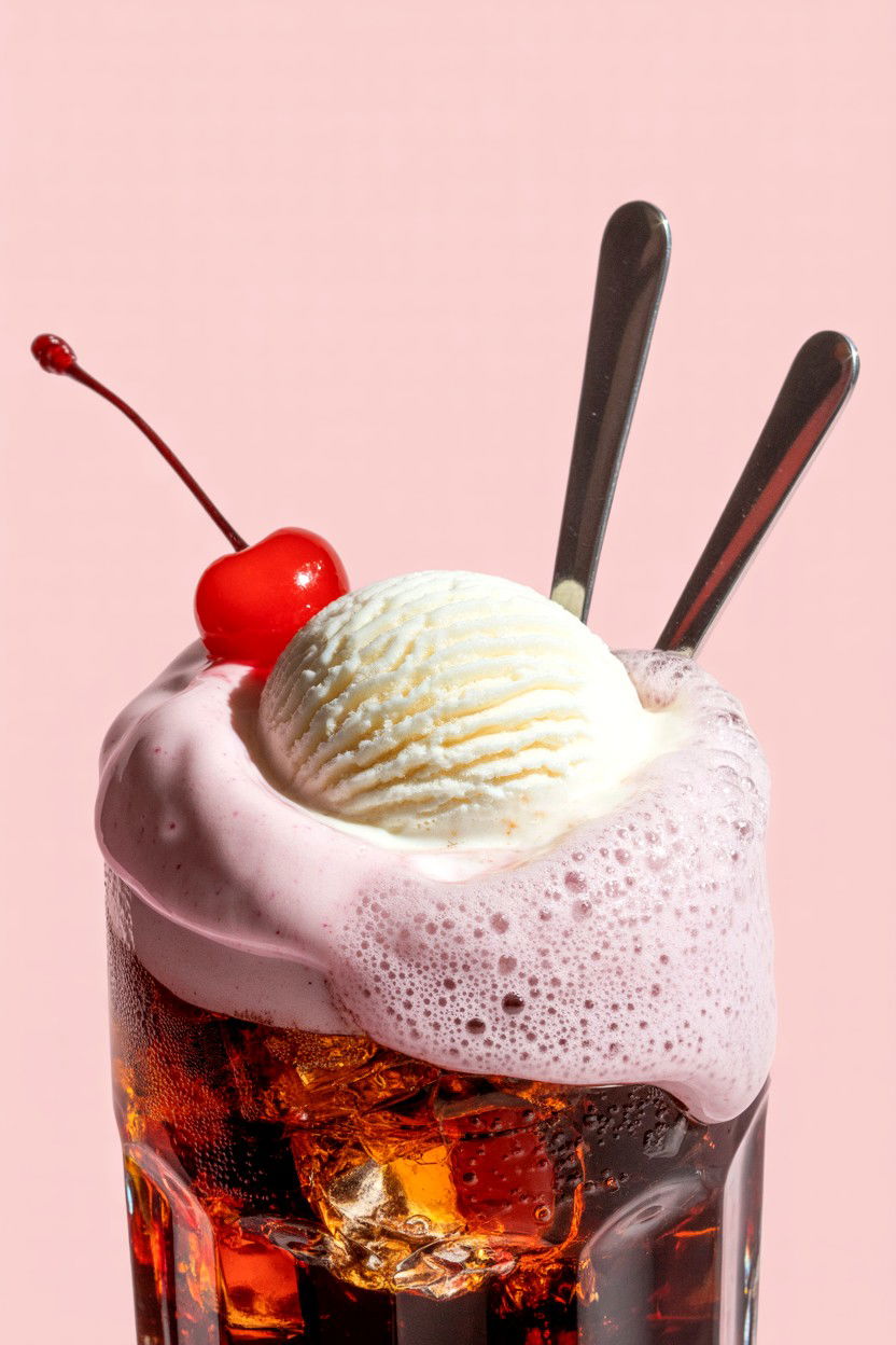 Cherry Soda Float - 25 Valentine's Day Sparkling Drink Ideas