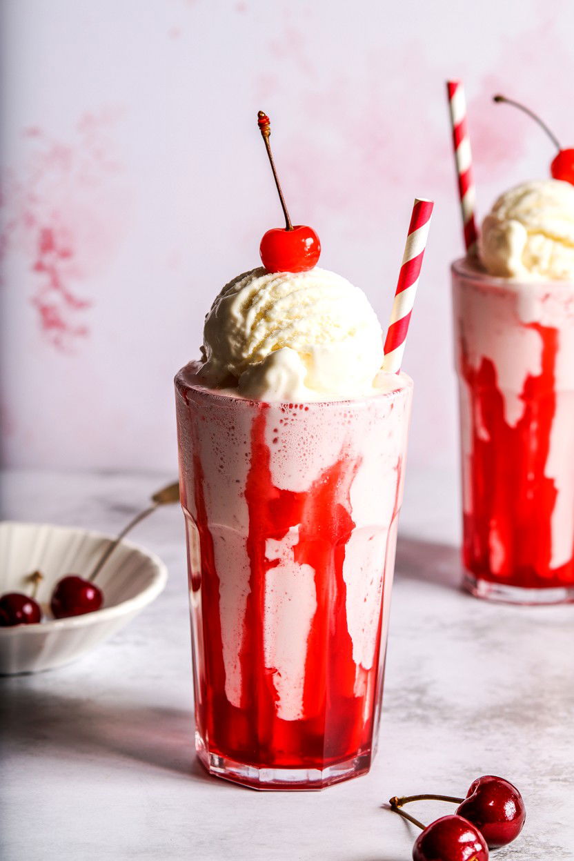 Cherry Vanilla Float - 25 Valentine's Day Non Alcoholic Drink Ideas