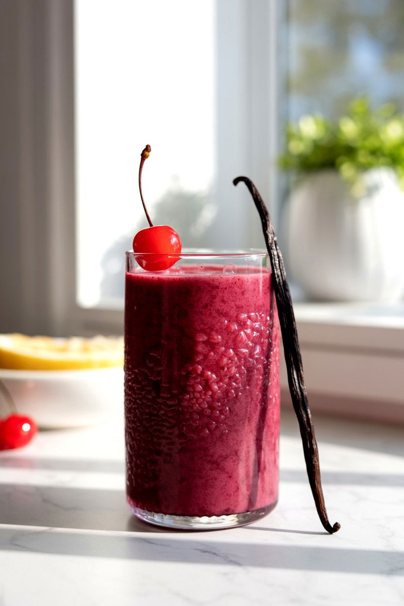 Cherry Vanilla Smoothie - 25 Valentine's Day Smoothie Recipes