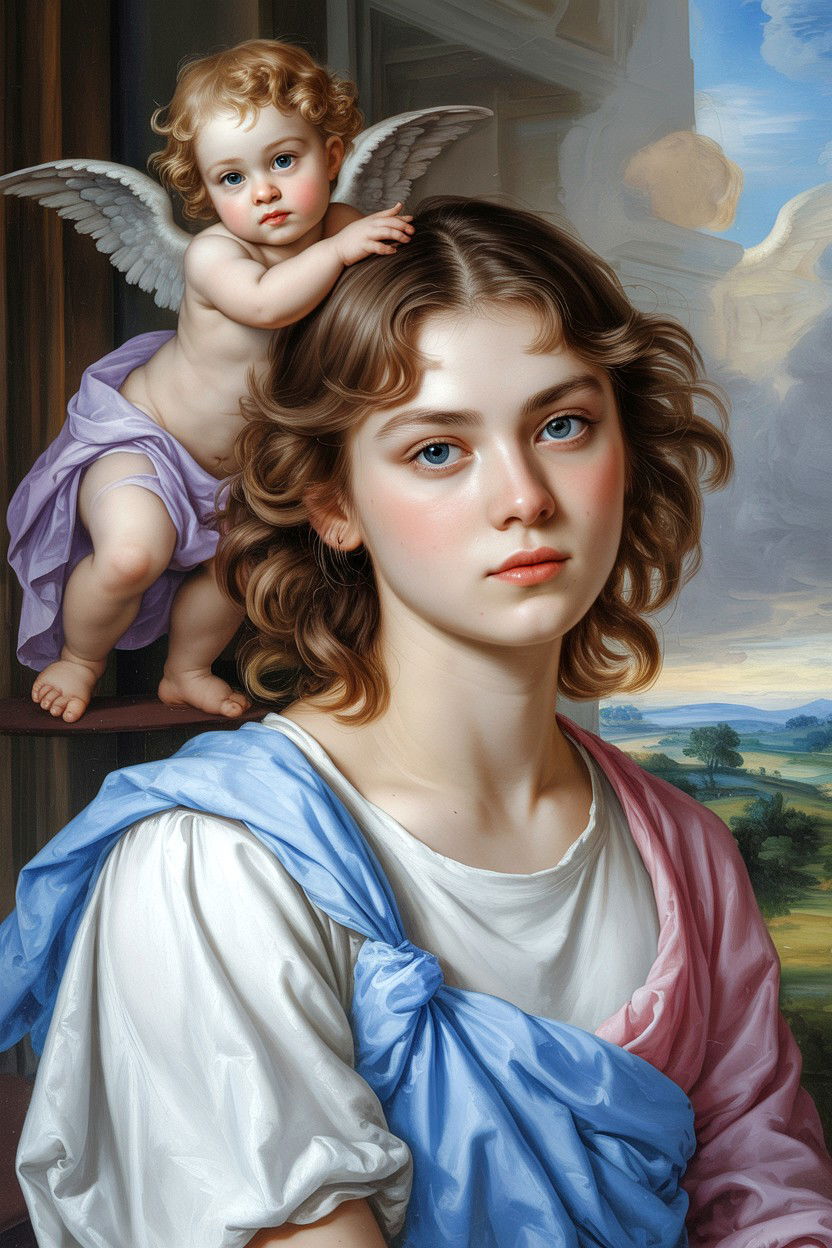 Cherub angel sticker - 25 Valentine's Day Photo Editing Ideas