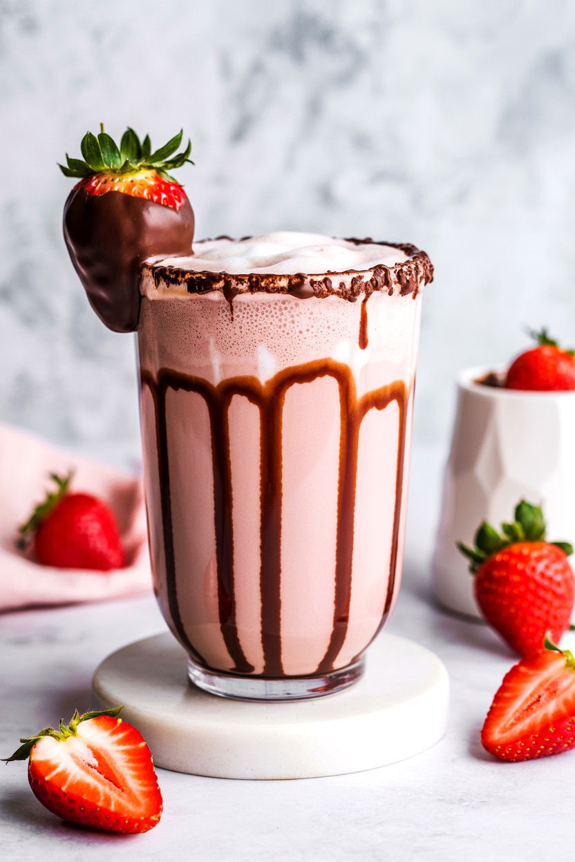 Chocolate Covered Strawberry Latte - 25 Valentine's Day Coffee Drink Ideas