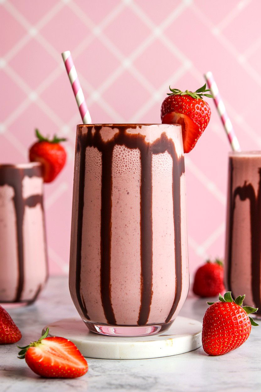 Chocolate Covered Strawberry Smoothie - 25 Valentine's Day Smoothie Recipes
