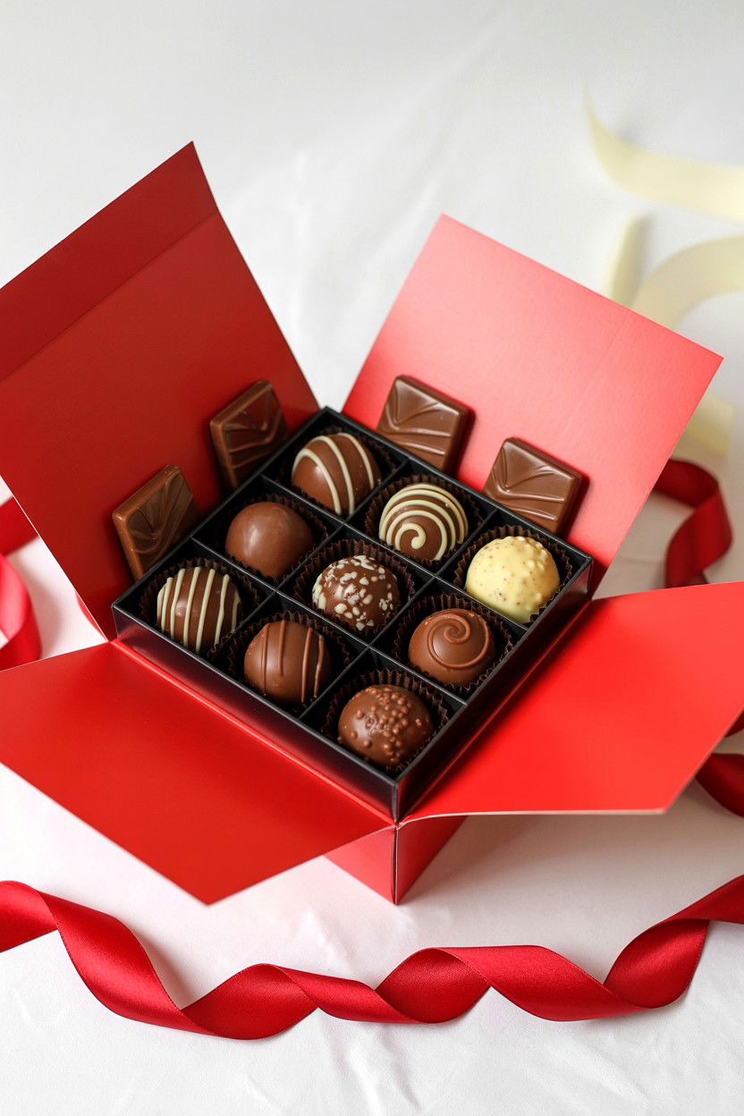 Chocolate Explosion Box - 25 Valentine's Day Explosion Box Ideas