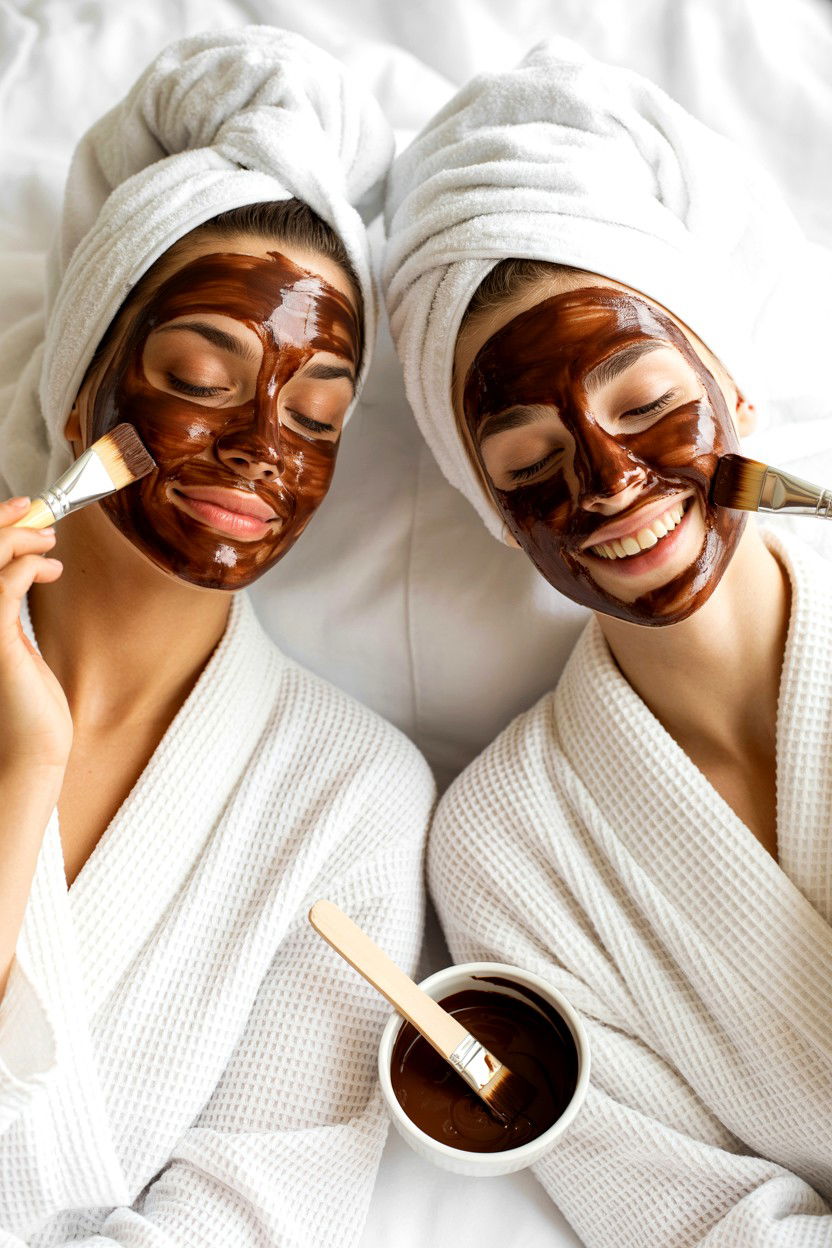 Chocolate facial mask - 25 Valentine's Day Spa Day Ideas