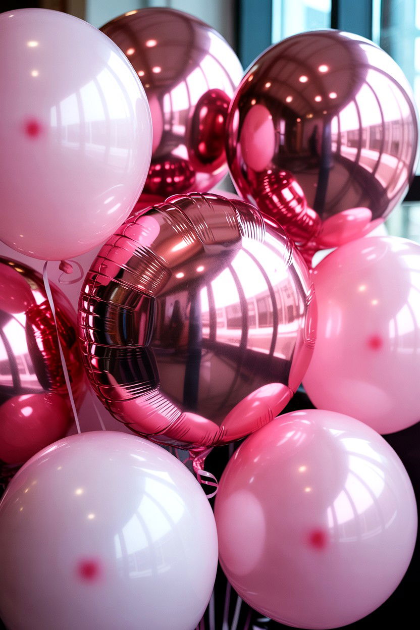 Chrome Pink Balloon - 25 Valentine's Day Pink Balloon Ideas