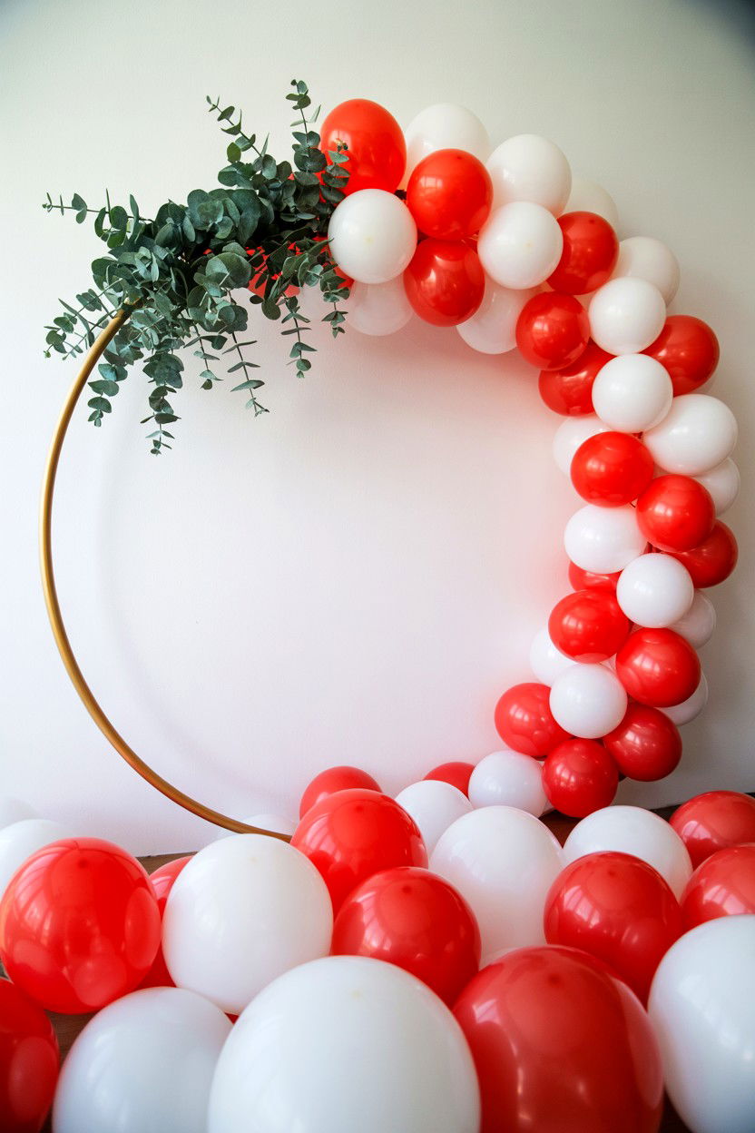 Circular Balloon Hoop Frame - 25 Valentine's Day Balloon Surprise Ideas
