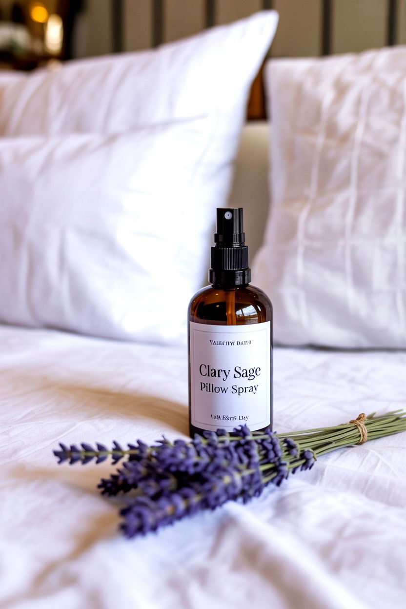 Clary Sage Pillow Spray - 25 Valentine's Day Aromatherapy Ideas