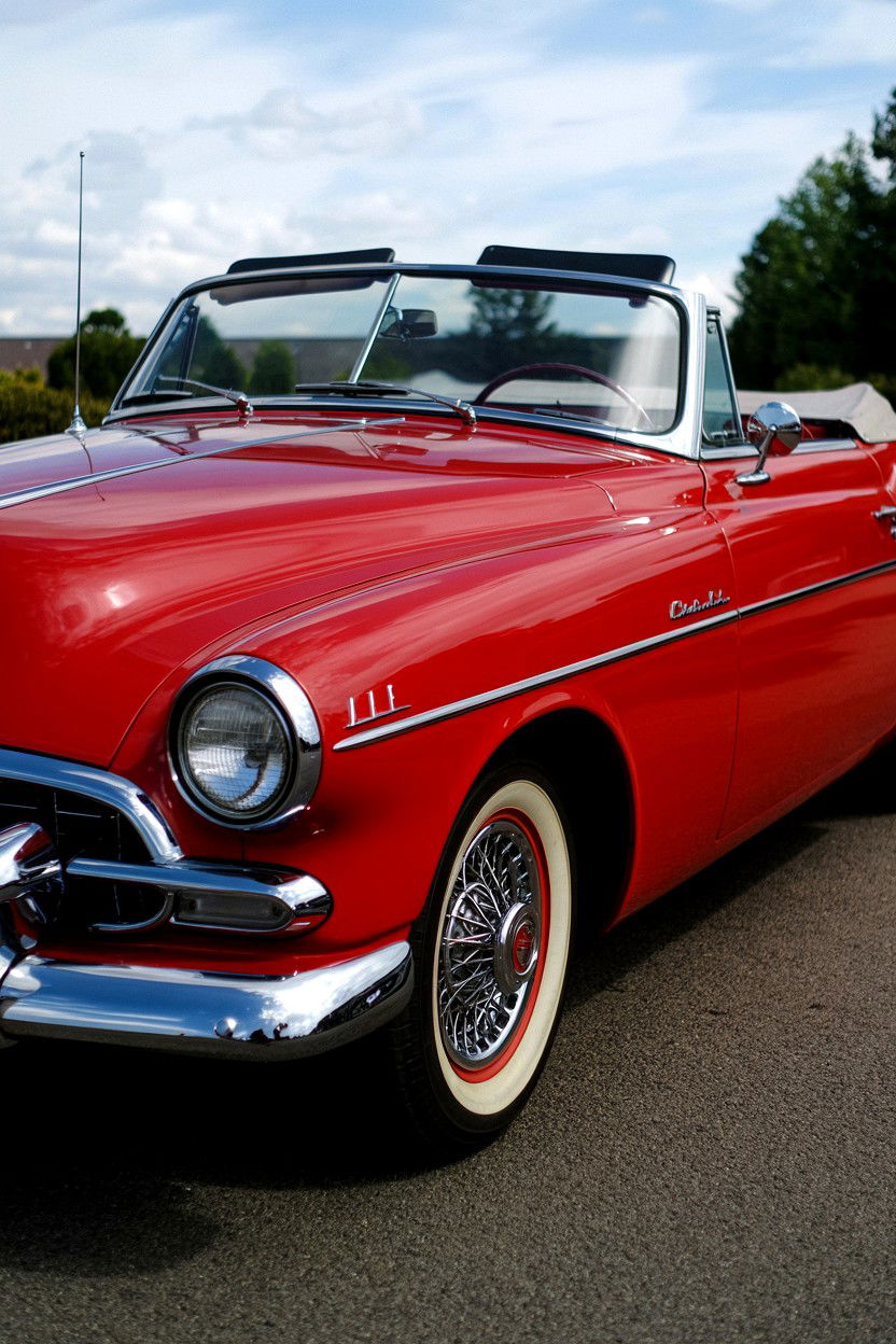 Classic Red Convertible Car - 25 Retro Valentine's Day Ideas
