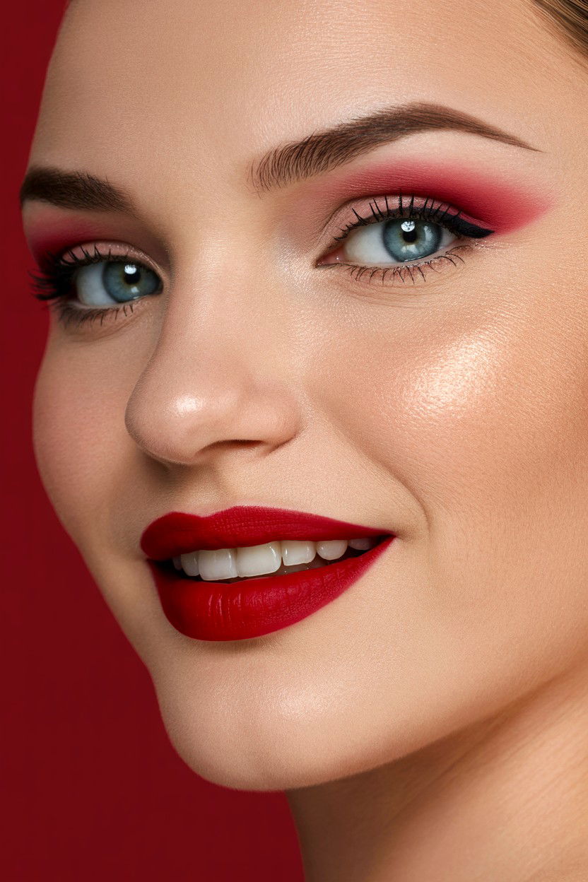 Classic Red Lip Makeup - 25 Valentine's Day Makeup Tutorials