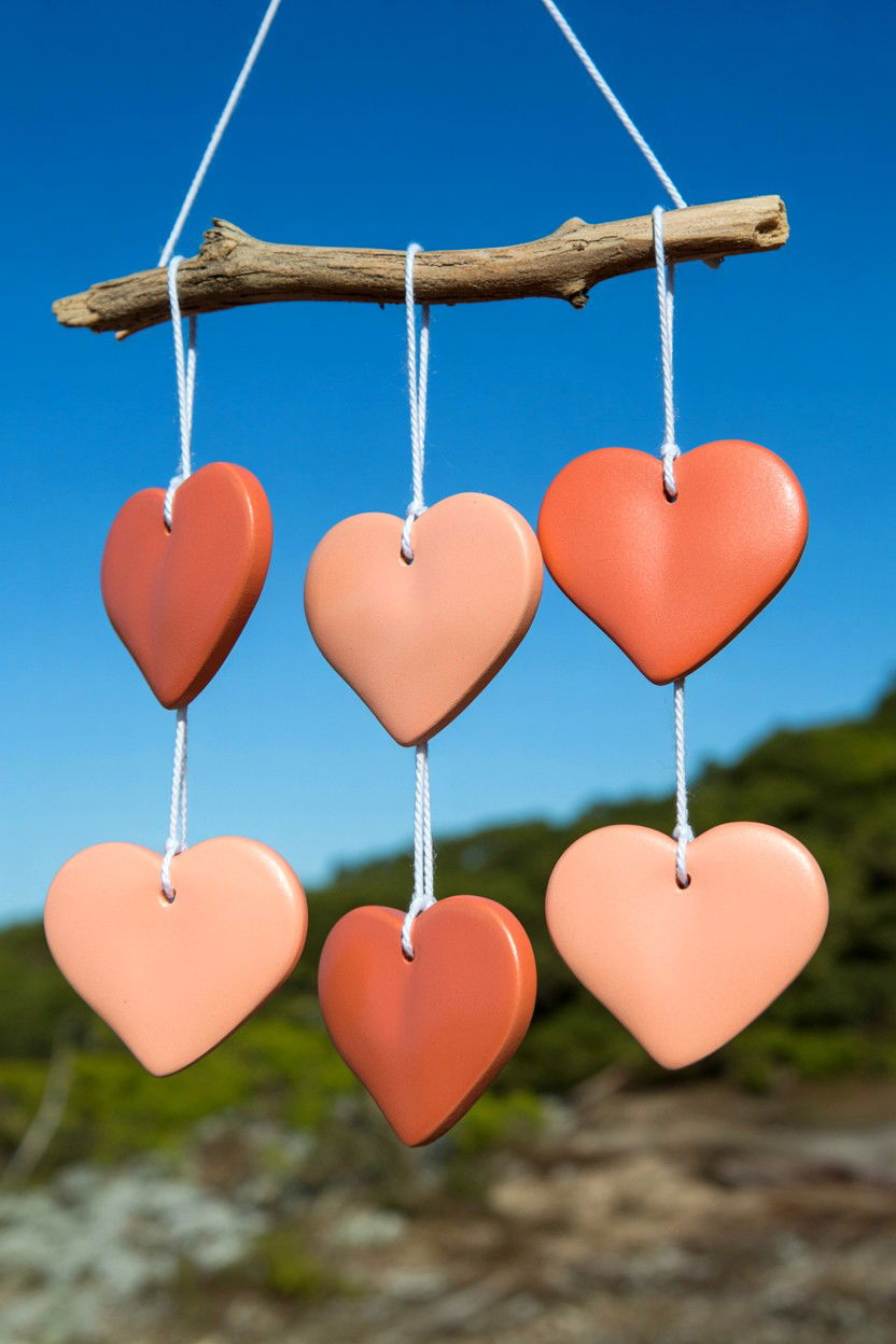 Clay wind chimes - 25 Valentine's Day Pottery Class Ideas