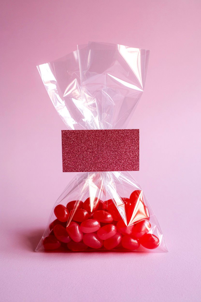 Clear Candy Bag Topper - 25 Valentine's Day Pouch Ideas
