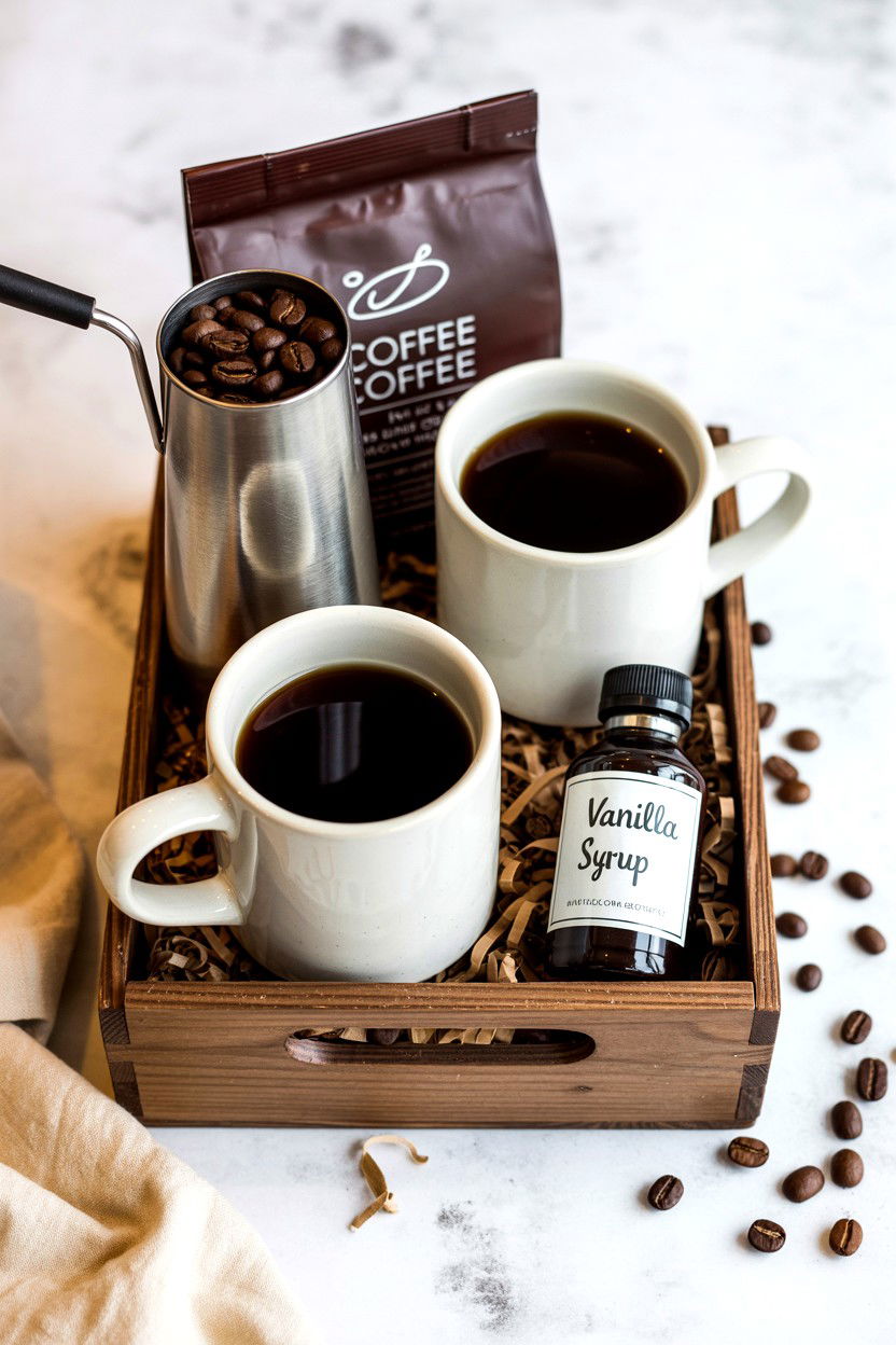 Coffee Gift Basket - 25 Valentine's Day Romantic Gift Basket Ideas