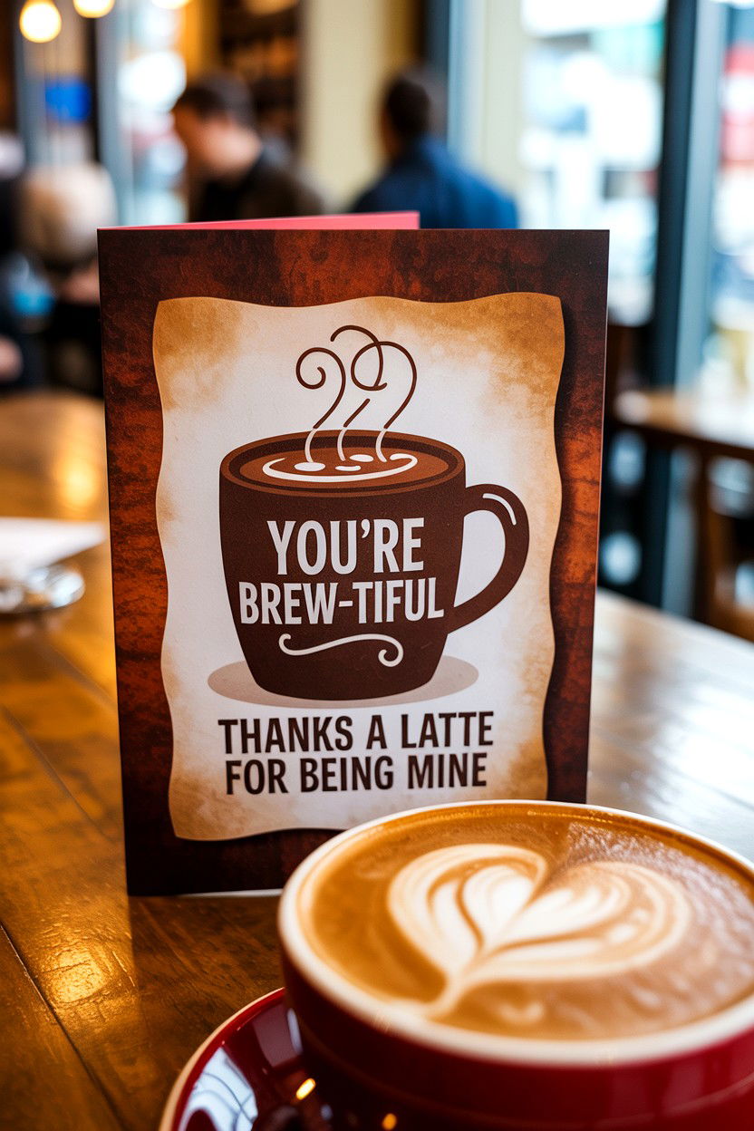 Coffee Valentine Card - 25 Funny Valentine's Day Card Ideas