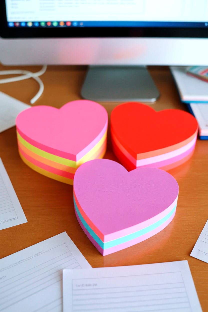 Colorful Sticky Note - 25 Easy Valentine's Day Teacher Gift Ideas