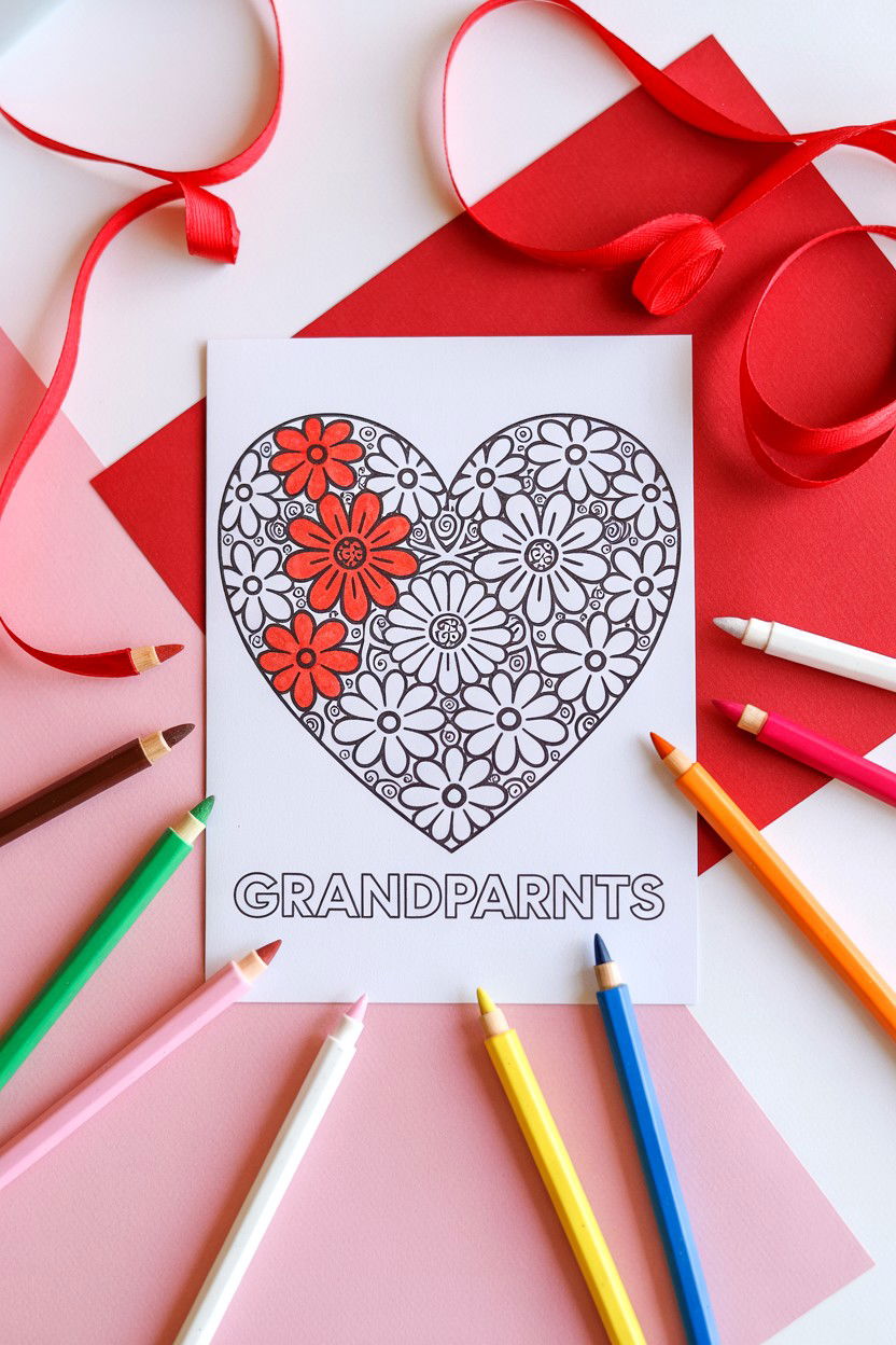 Coloring Page Valentine - 25 Valentine's Day Cards for Grandparents