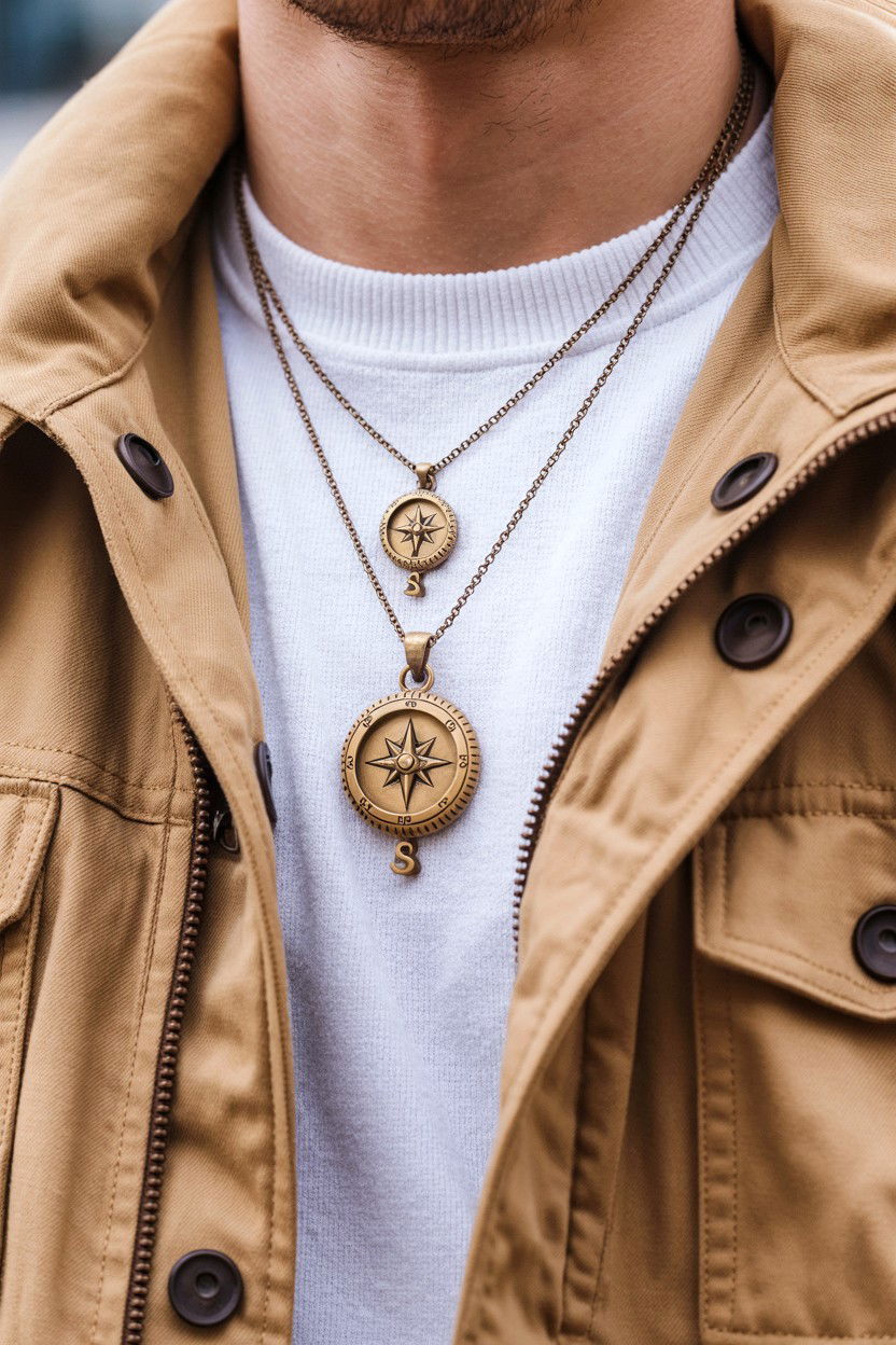 Compass Jewelry For Couples - 25 Valentine's Day Matching Jewelry Ideas