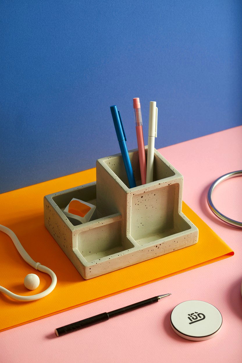 Concrete Desk Organizer - 25 Minimalist Valentine's Day Gifts for Him