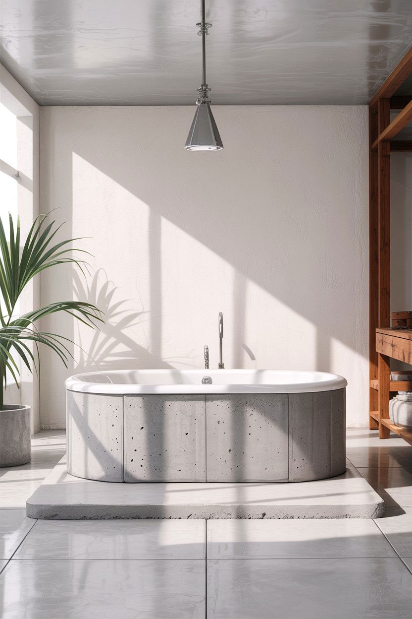 Concrete slab hot tub base - 30 backyard hot tub ideas