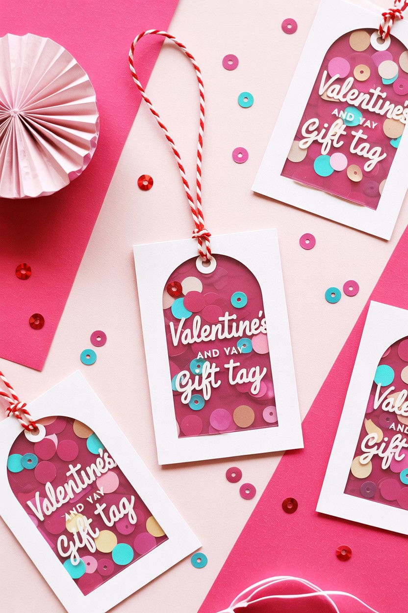 Confetti gift tags - 25 Valentine's Day Gift Tag Ideas