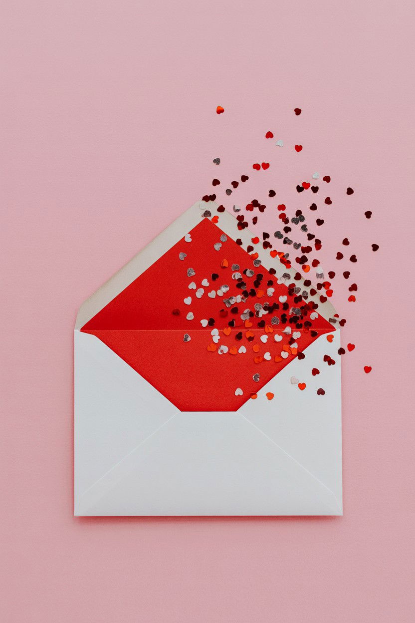 Confetti invitation - 25 Valentine's Day Party Invitation Ideas