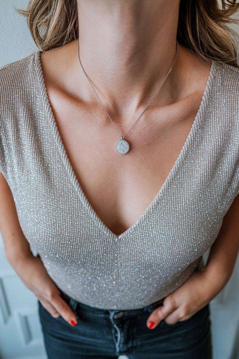 Constellation Coin Necklace - 25 Valentine's Day Personalized Jewelry Ideas