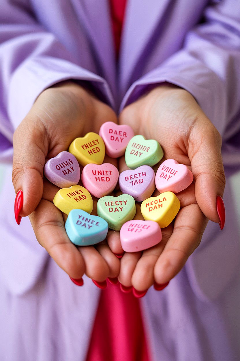 Conversation Candy Hearts - 25 Valentine's Day Photoshoot Ideas