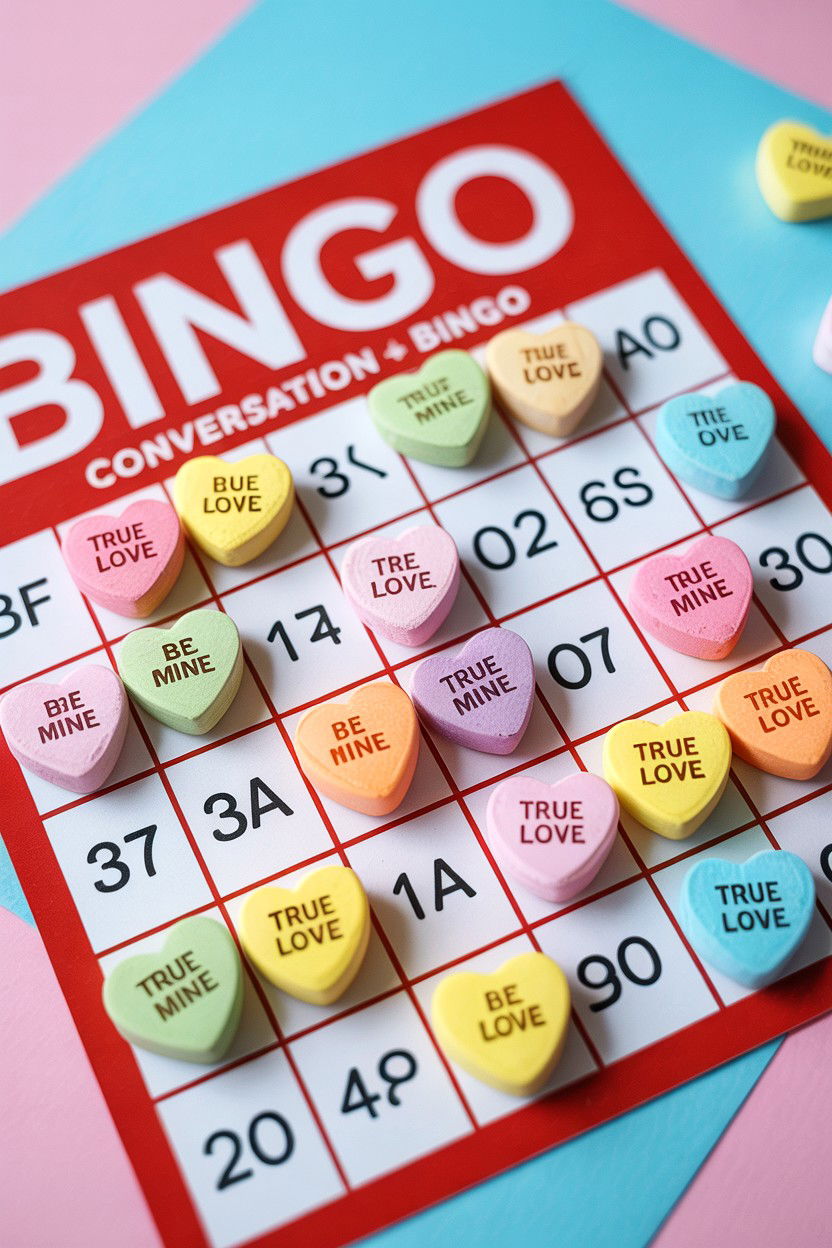 Conversation Heart Bingo Set - 25 Valentine's Day Bingo Ideas