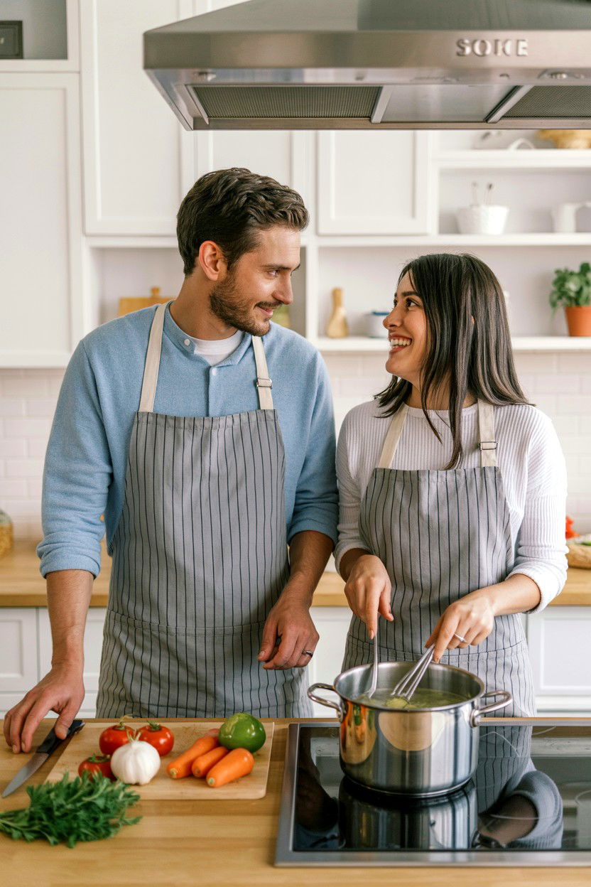 Cooking dinner together - 25 Valentine's Day Thoughtful Gesture Ideas